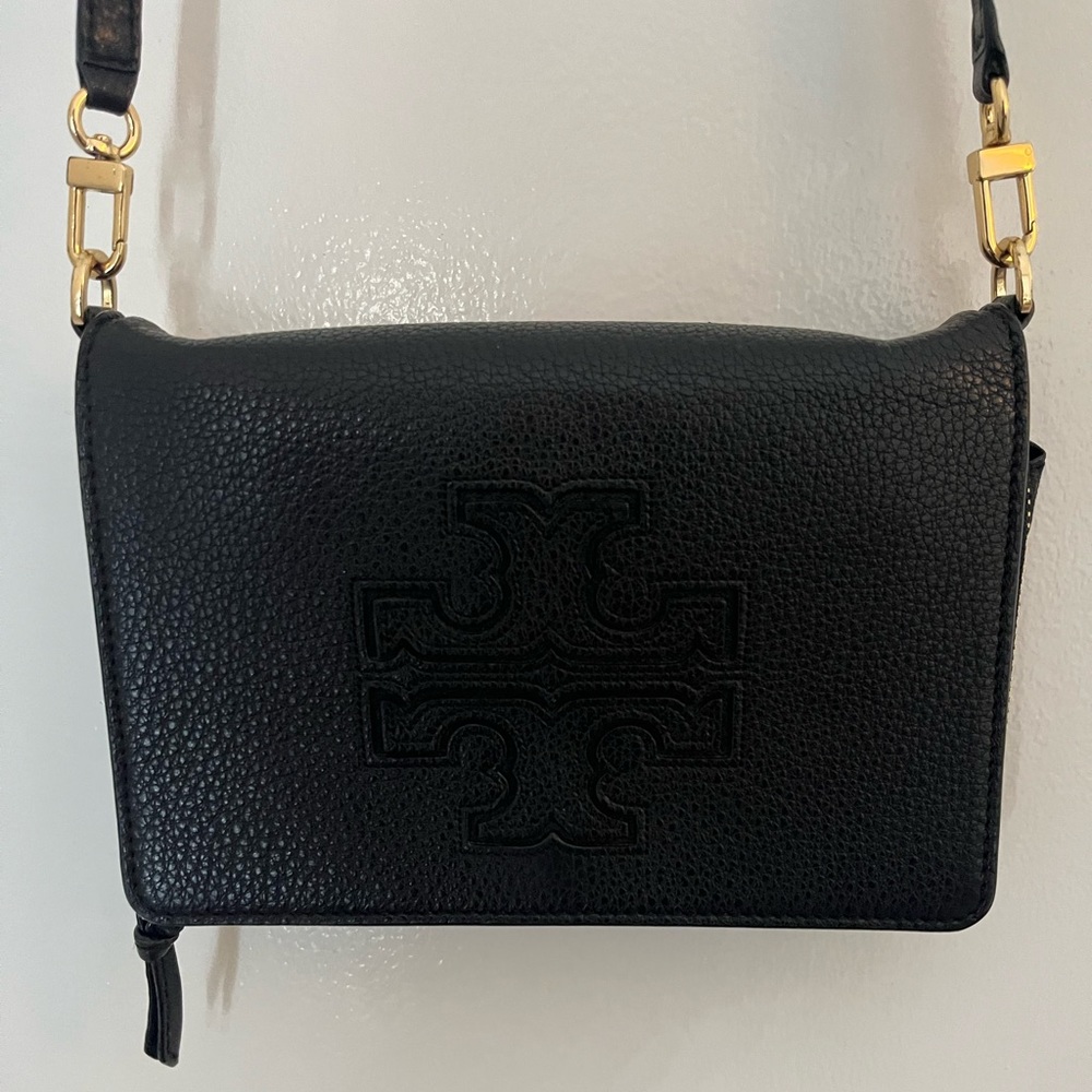 Tory Burch black leather crossbody bag